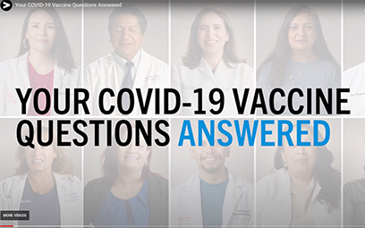 Frame from the Your COVID-19 Vaccine Questions Answered video