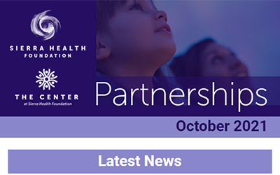 Screenshot from the Partnerships – October 2021 Latest News