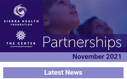Screenshot from the Partnerships – November 2021 Latest News