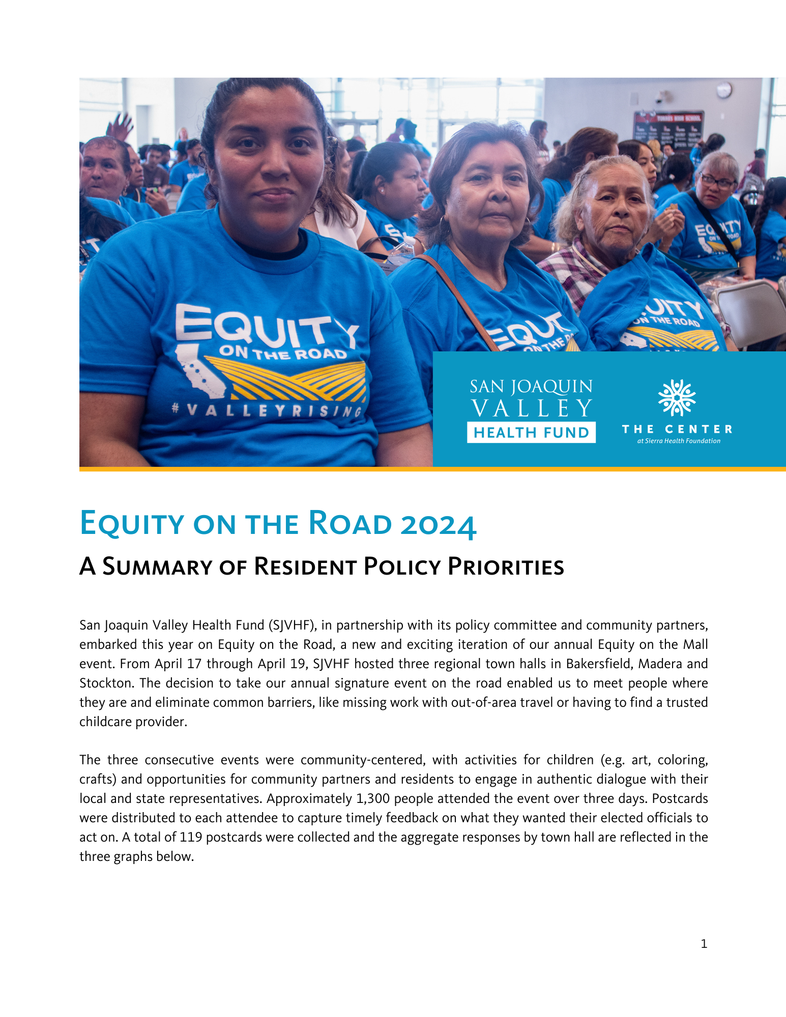 Highlights from the SJVHF 2024 Equity on the Road Town Halls