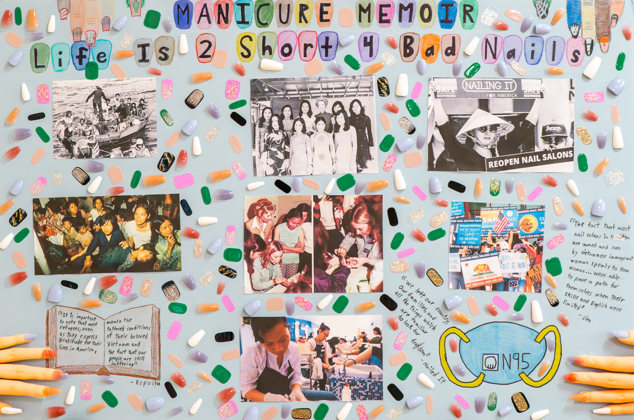 Stop the Hate Partner Art 2024 'Manicure Memoir. Life Is 2 Short 4 Bad Nails'