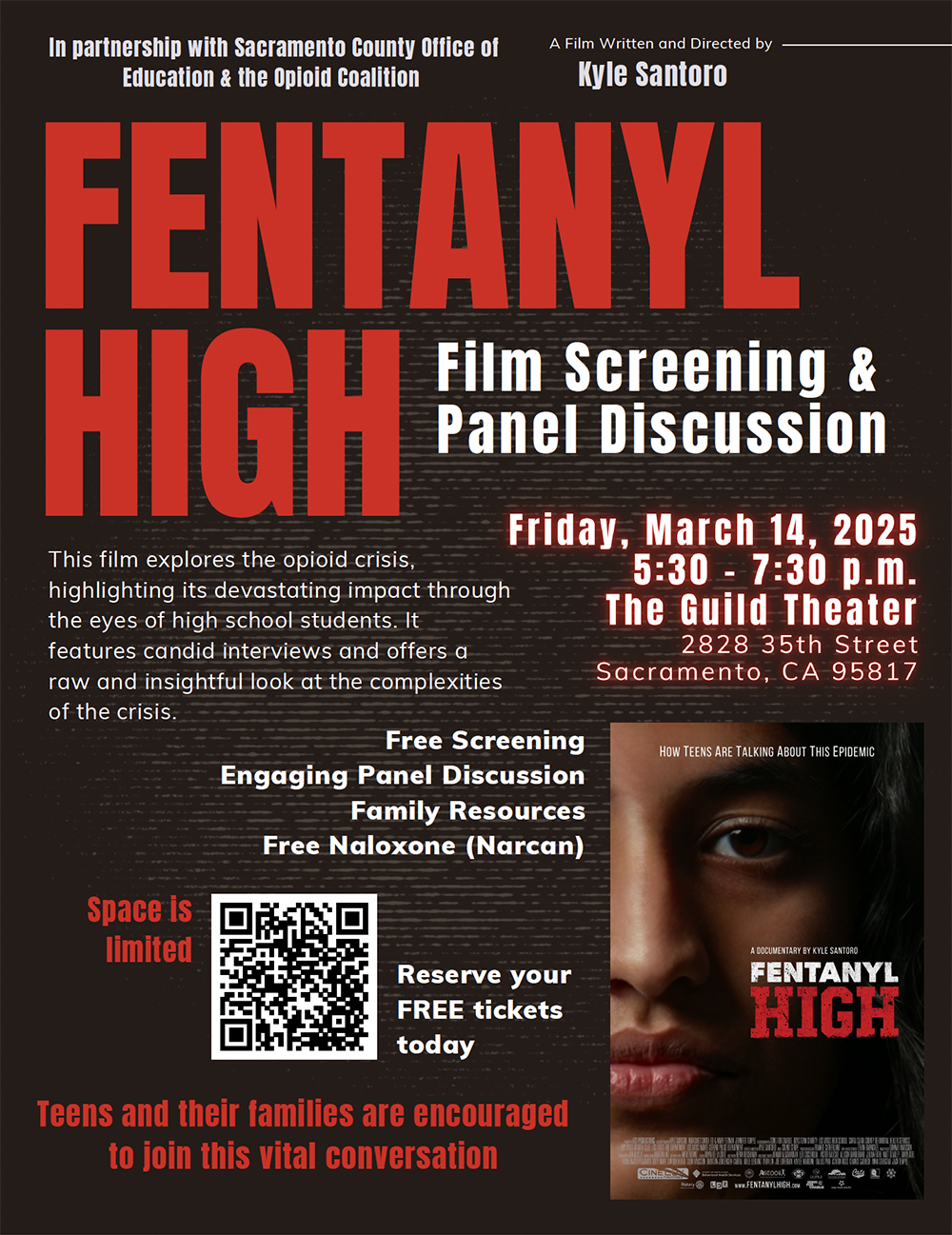 Pictured: Flyer for Fentanyl High Film Screening and Panel Discussion