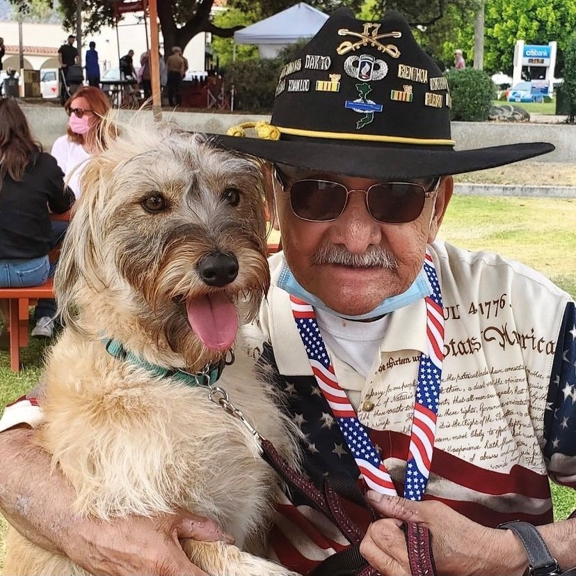 Veteran with dog