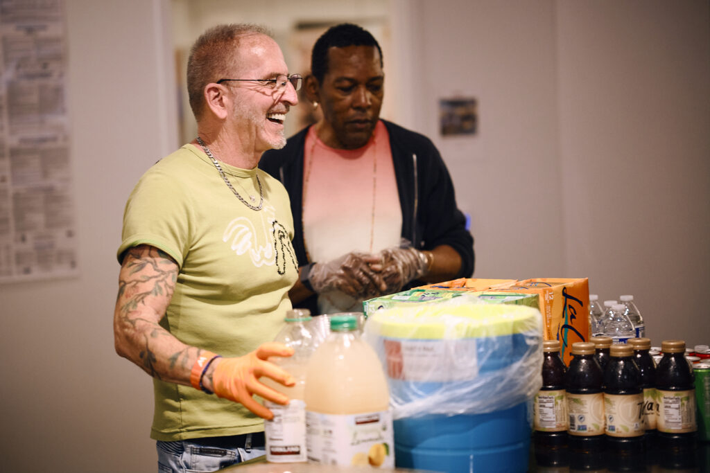 Man smiling at San Francisco AIDS Foundation event